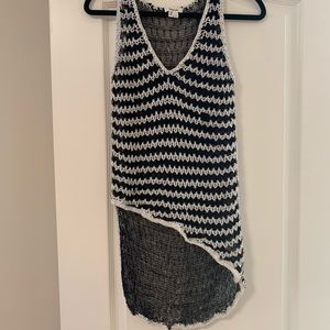 Helmut lang open knit sleeveless sweater